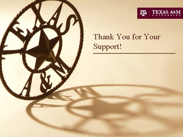 Thank You for Your Support! 