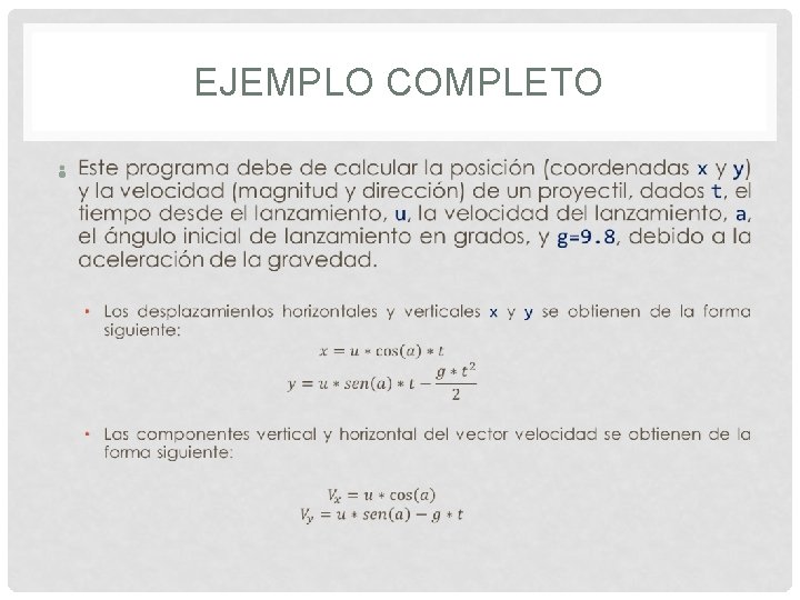 EJEMPLO COMPLETO • 