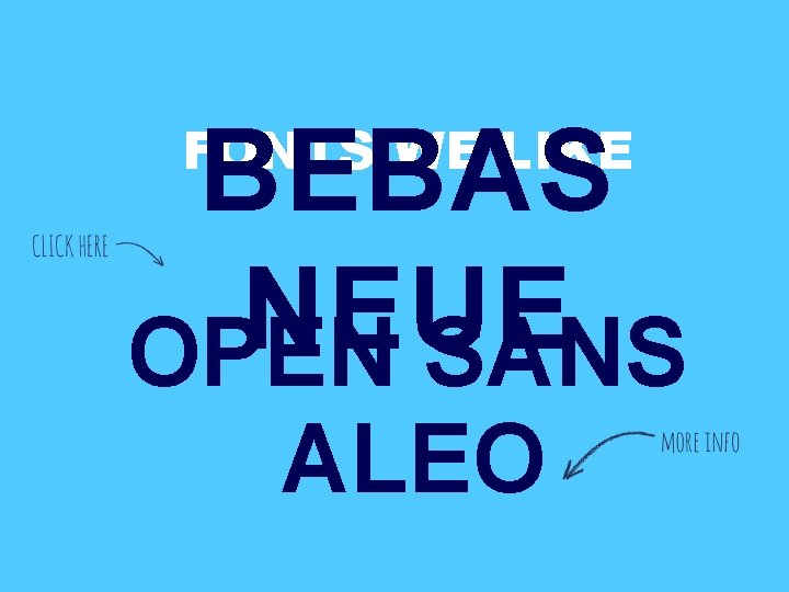 BEBAS NEUE OPEN SANS FONTS WE LIKE ALEO 