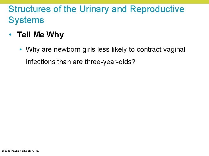 Structures of the Urinary and Reproductive Systems • Tell Me Why • Why are