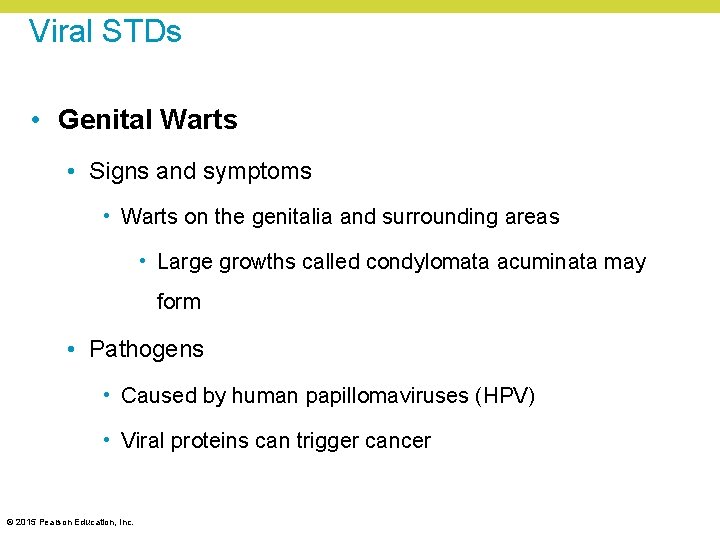 Viral STDs • Genital Warts • Signs and symptoms • Warts on the genitalia