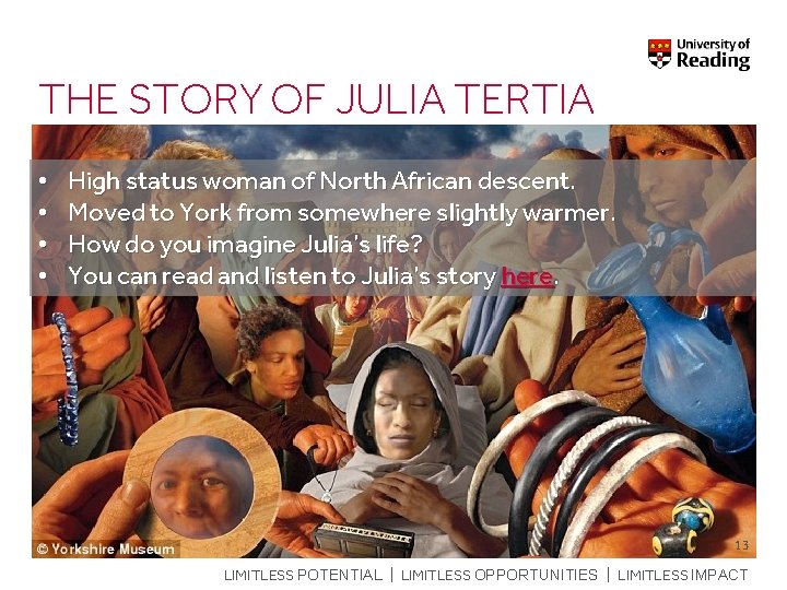 THE STORY OF JULIA TERTIA • • High status woman of North African descent.