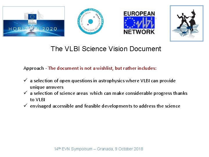 The VLBI Science Vision Document Approach - The document is not a wishlist, but