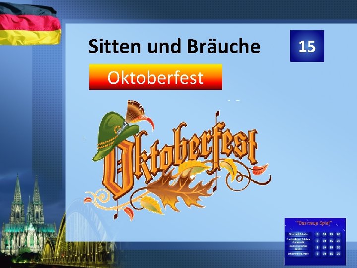 Sitten und Bräuche Oktoberfest 15 