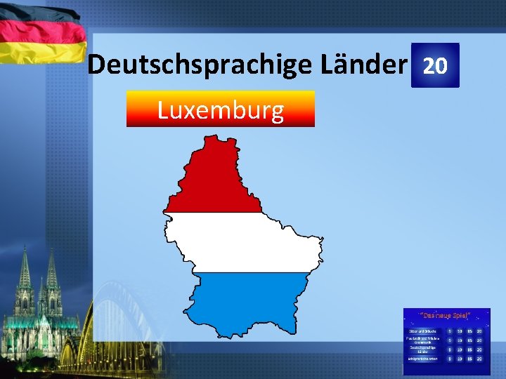 Deutschsprachige Länder 20 Luxemburg 