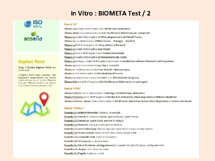 In Vitro : BIOMETA Test / 2 