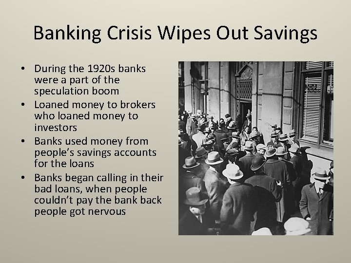 The Causes of the Great Depression Speculative Boom