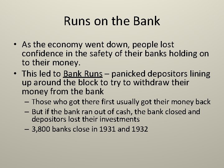 The Causes of the Great Depression Speculative Boom
