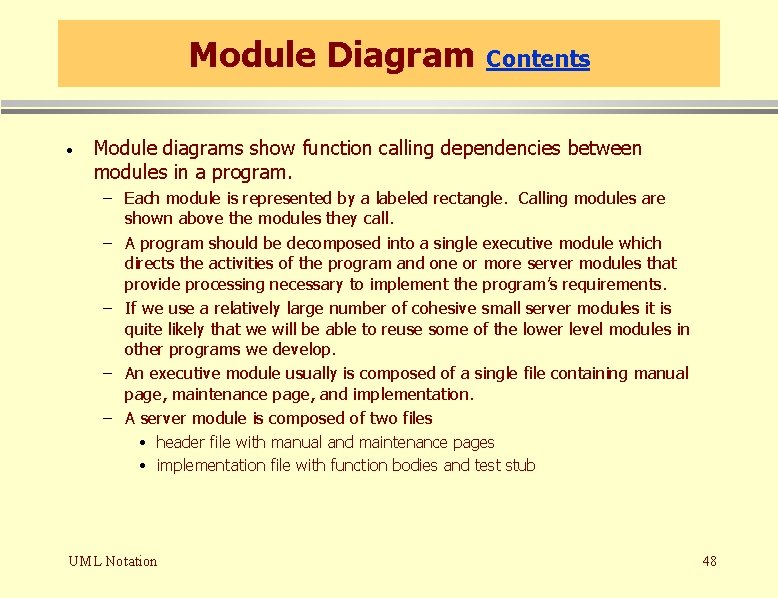 Module Diagram · Contents Module diagrams show function calling dependencies between modules in a Module Diagram · Contents Module diagrams show function calling dependencies between modules in a