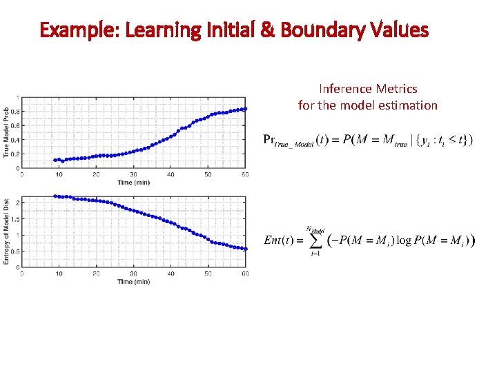 Example: Learning Initial & Boundary Values Inference Metrics for the model estimation 