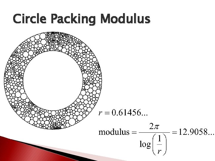 Circle Packing Modulus Circle Packing Modulus