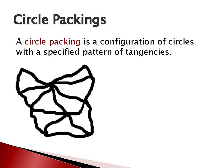 Circle Packings A circle packing is a configuration of circles with a specified pattern Circle Packings A circle packing is a configuration of circles with a specified pattern