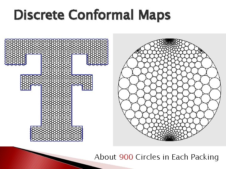 Discrete Conformal Maps About 900 Circles in Each Packing Discrete Conformal Maps About 900 Circles in Each Packing