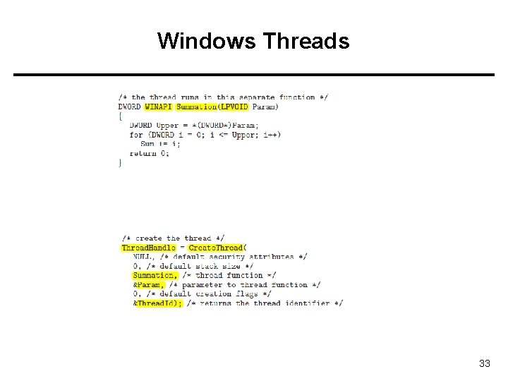 Windows Threads 33 