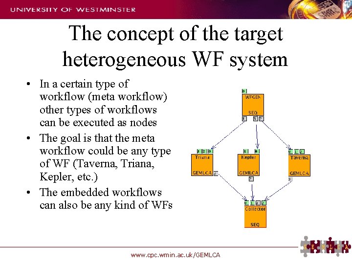 The concept of the target heterogeneous WF system • In a certain type of