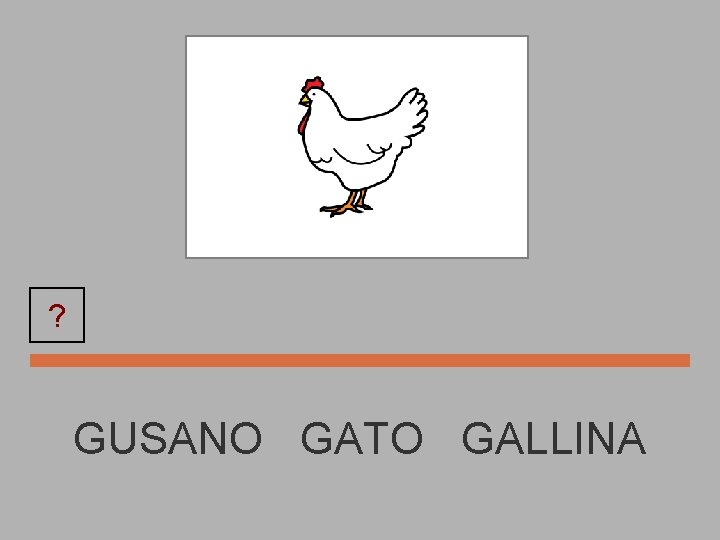 ? GALLINA GUSANO GATO GALLINA 