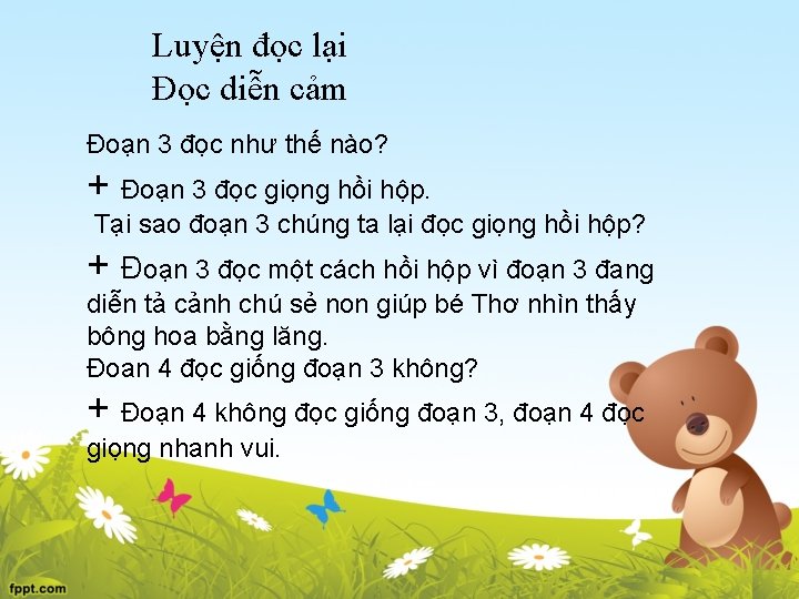 Luyện đọc lại Đọc diễn cảm Đoạn 3 đọc như thế nào? + Đoạn