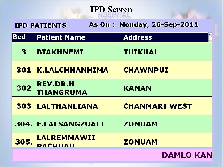 IPD Screen 