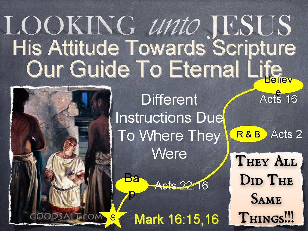 His Attitude Towards Scripture Our Guide To Eternal Life Believ Different Instructions Due To