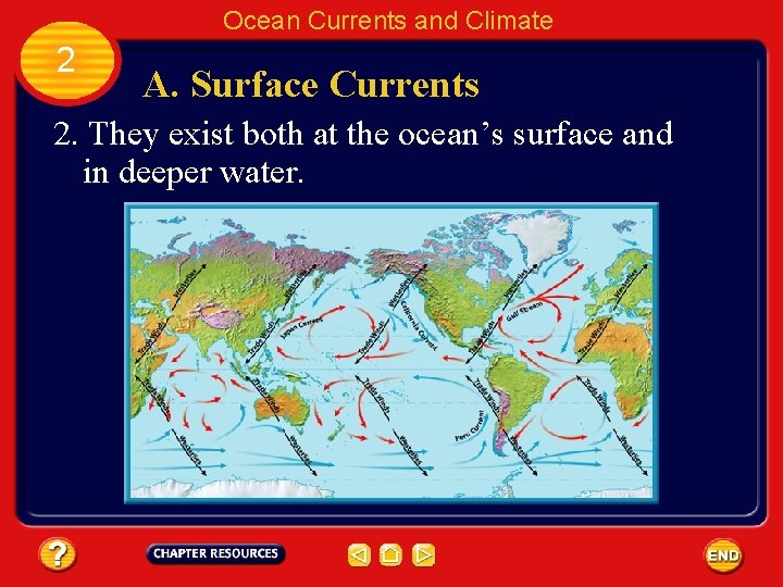 Ocean Currents and Climate 2 A. Surface Currents 2. They exist both at the