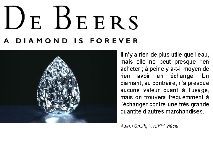 Il n’y a rien de plus utile que l’eau, mais elle ne peut presque