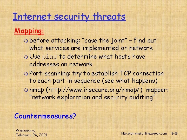 Internet security threats Mapping: m before attacking: “case the joint” – find out what