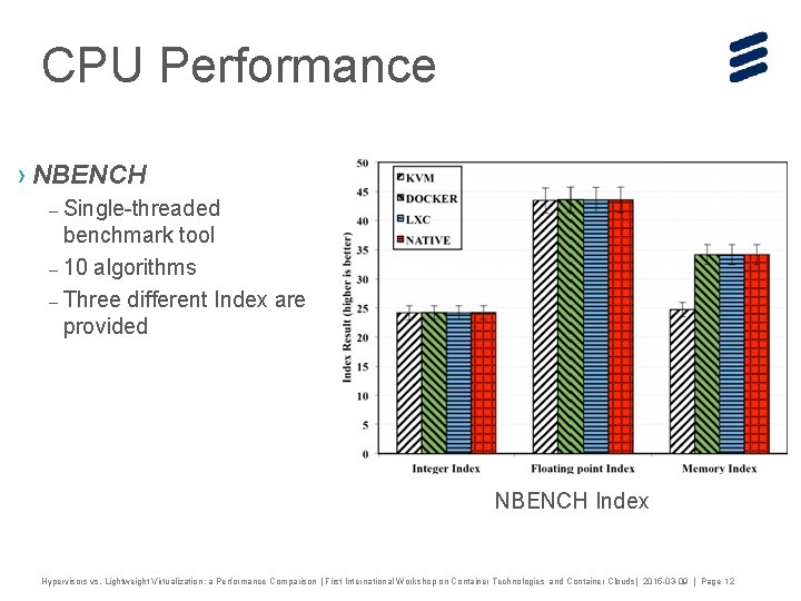 CPU Performance › NBENCH – Single-threaded benchmark tool – 10 algorithms – Three different