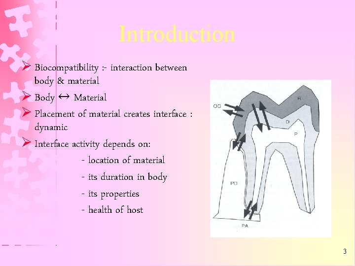 Introduction Ø Biocompatibility : - interaction between body & material Ø Body ↔ Material