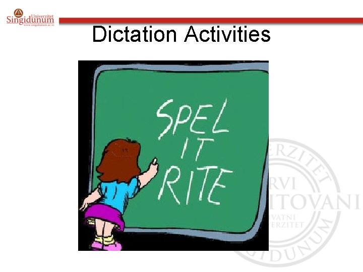 Dictation Activities 