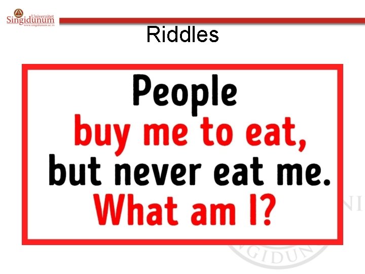 Riddles 