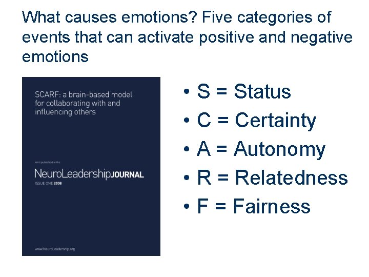 What causes emotions? Five categories of events that can activate positive and negative emotions