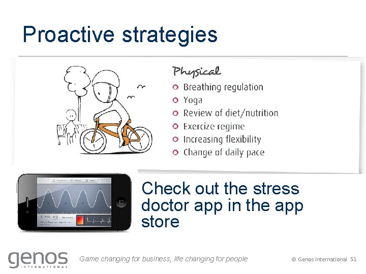 Proactive strategies Check out the stress doctor app in the app store Game changing