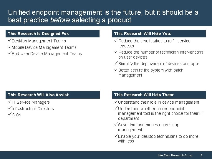 Unified endpoint management is the future, but it should be a best practice before
