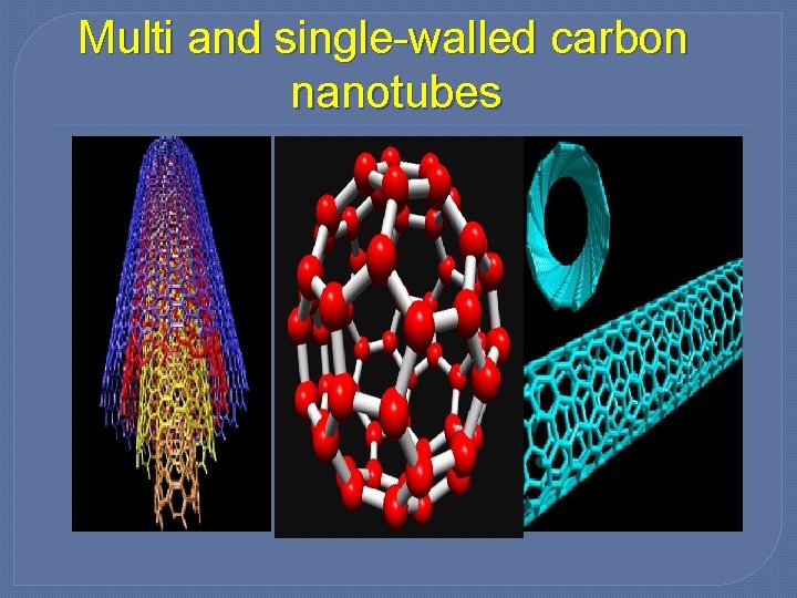 Multi and single-walled carbon nanotubes 