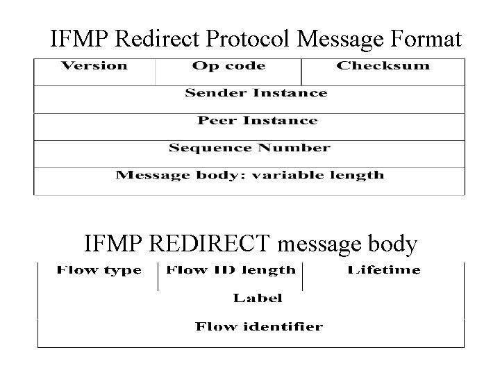 IFMP Redirect Protocol Message Format IFMP REDIRECT message body 