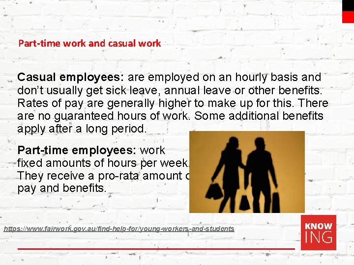 Swinburne Part-time work and casual work Casual employees: are employed on an hourly basis