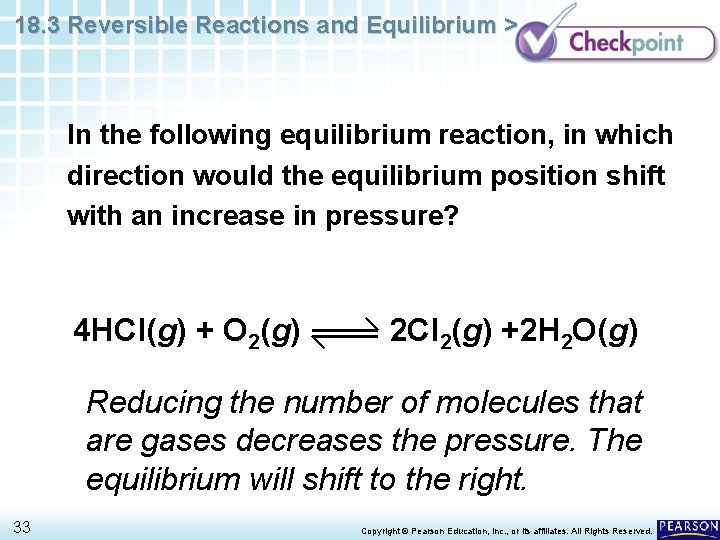18. 3 Reversible Reactions and Equilibrium > In the following equilibrium reaction, in which