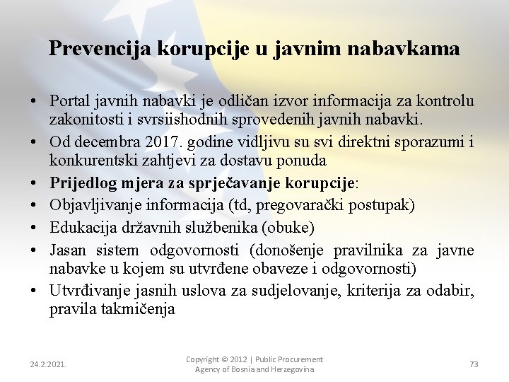 Prevencija korupcije u javnim nabavkama • Portal javnih nabavki je odličan izvor informacija za