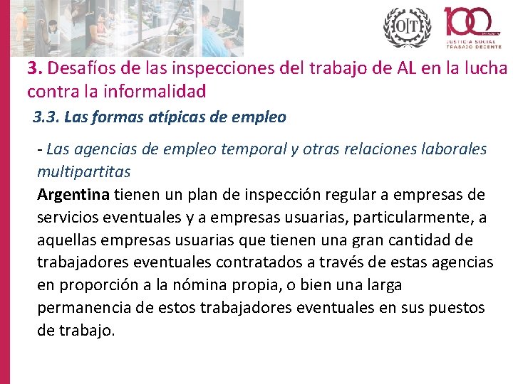 3. Desafíos de las inspecciones del trabajo de AL en la lucha contra la