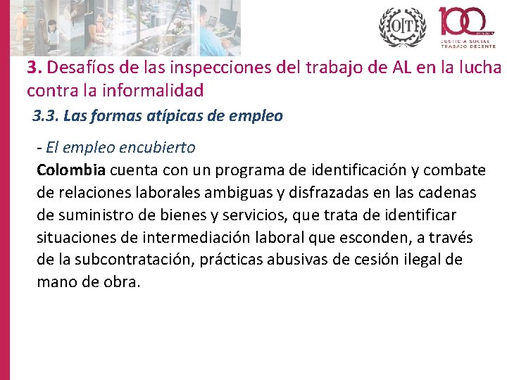3. Desafíos de las inspecciones del trabajo de AL en la lucha contra la