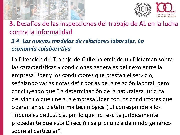 3. Desafíos de las inspecciones del trabajo de AL en la lucha contra la