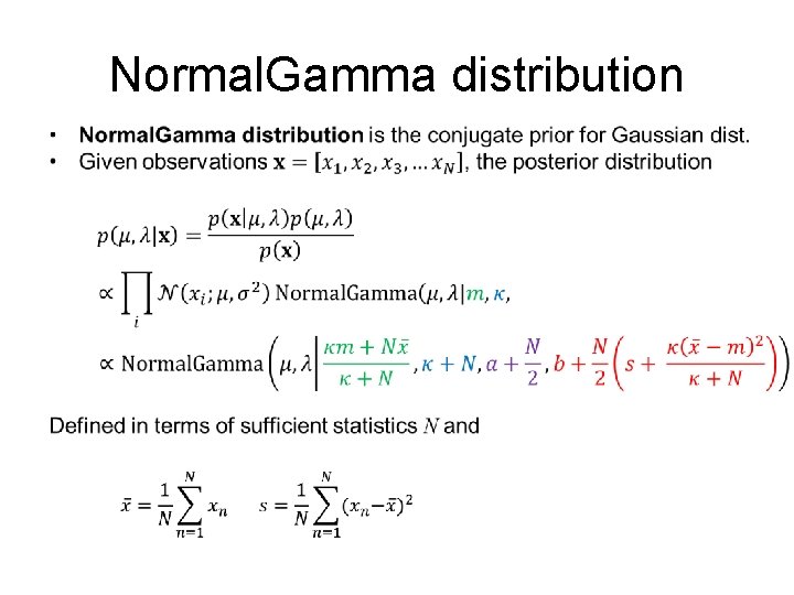 Normal. Gamma distribution 