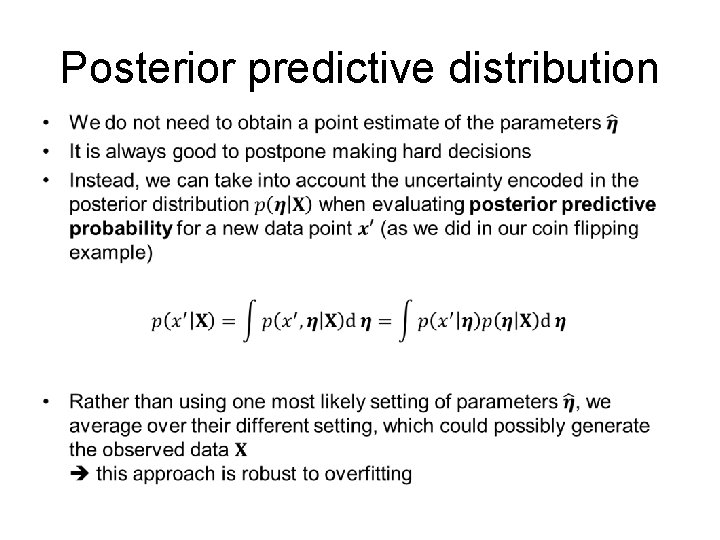 Posterior predictive distribution • 