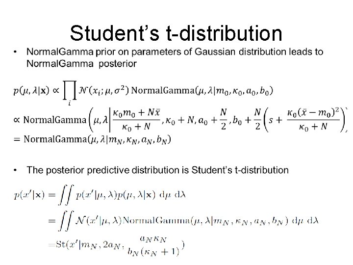 Student’s t-distribution • 