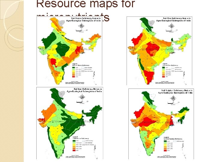 Resource maps for micronutrients 