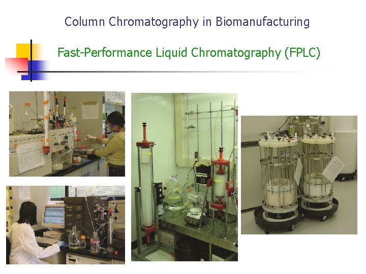 Column Chromatography in Biomanufacturing Fast-Performance Liquid Chromatography (FPLC) 