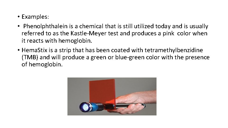  • Examples: • Phenolphthalein is a chemical that is still utilized today and
