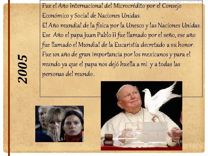 2005 Fue el Año Internacional del Microcrédito por el Consejo Económico y Social de