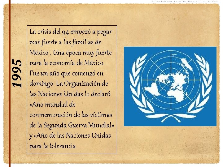 1995 La crisis del 94 empezó a pegar mas fuerte a las familias de
