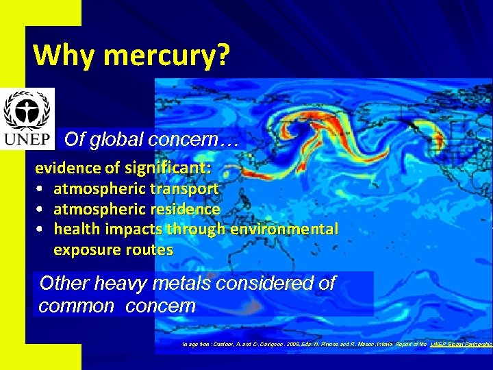 Why mercury? Of global concern… evidence of significant: • • • atmospheric transport atmospheric